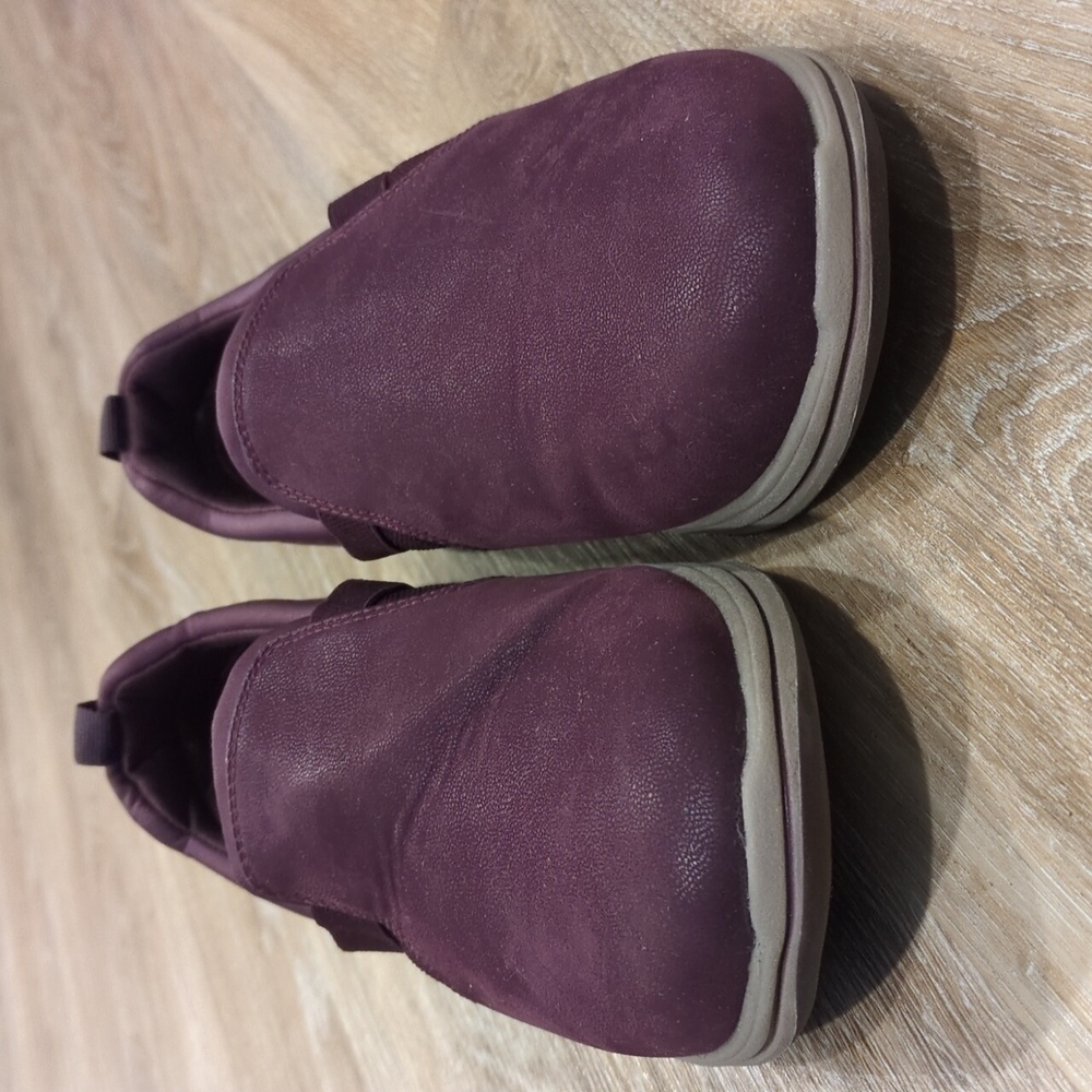 💜Clarks Cloudsteppers Women's Slip-On Plum & Gray Shoes size 8💜 NICE!!!💜 - Picture 2 of 10